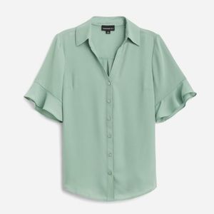 Fortune + Ivy Short sleeve Ruffle Blouse